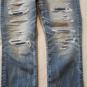 American Eagle Outfitters Light Blue Distressed Jeans